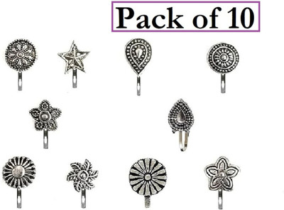 Kaima Metal Nose Ring Set(Pack of 10)