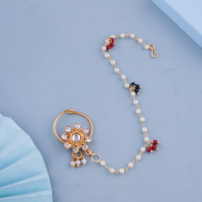 GC PREMIUM JEWELLERY Cubic Zirconia, Beads Gold-plated Plated Brass Nathiya