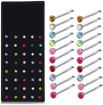 ADF Crystal Nose Stud Set