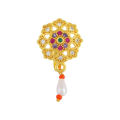 morir Cubic Zirconia Gold-plated Plated Brass Nose Ring