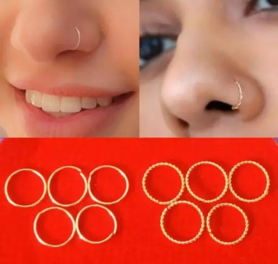 Ramayani collection enterprise Gold-plated Plated Alloy Nose Ring Set(Pack of 10)