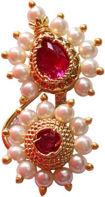 mycoh Cubic Zirconia Gold-plated Plated Brass, Metal Nose Ring