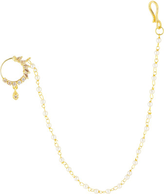 PRIVIU Cubic Zirconia Gold-plated Plated Brass Nose Ring
