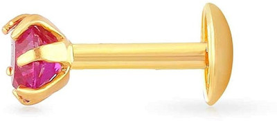 Ceylonmine01 Crystal, Ruby Gold-plated Plated Stone Nose Stud