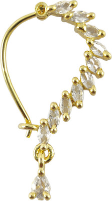 Tarak Traders Diamond Gold-plated Plated Alloy Nose Stud