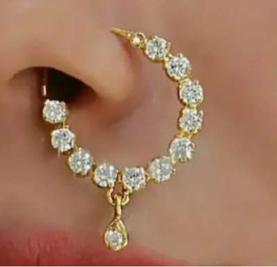 AAVIRA Gold-plated Plated Brass Nose Ring(Pack of 20)