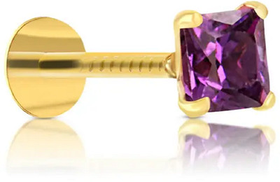 Ceylonmine01 Zircon Gold-plated Plated Stone Nose Stud