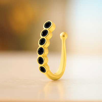 Bawree Crystal Gold-plated Plated Metal Nose Ring
