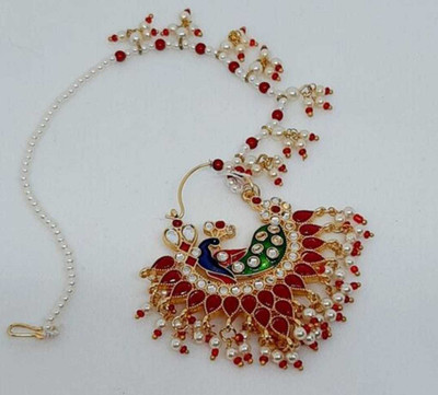 YuviKrissh Beads Gold-plated Plated Alloy Nathiya