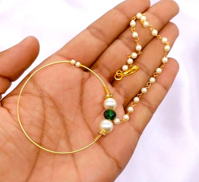 Nirmalkayaa Crystal Gold-plated Plated Alloy Nathiya