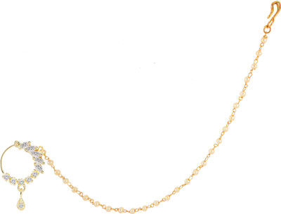 RANIT CREATION Diamond Rhodium Plated Alloy Nathiya