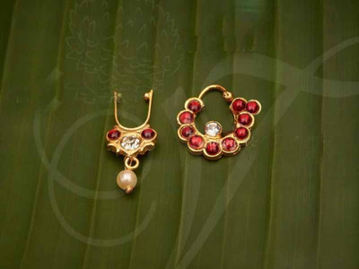 Vadaamalar Metal Nose Ring Set(Pack of 2)