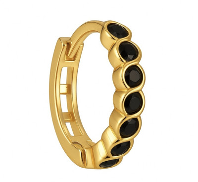 Jat Jewellers Cubic Zirconia Gold-plated Plated Alloy, Crystal Nose Ring