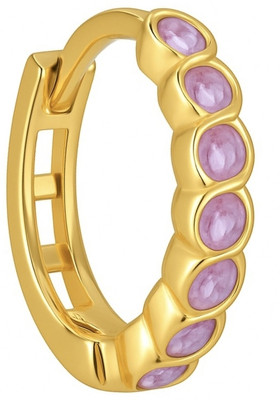 Jat Jewellers Cubic Zirconia Gold-plated Plated Alloy, Crystal Nose Ring