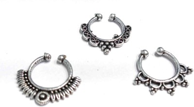 Gurjari Jewellers Silver Plated Metal Nathiya(Pack of 3)