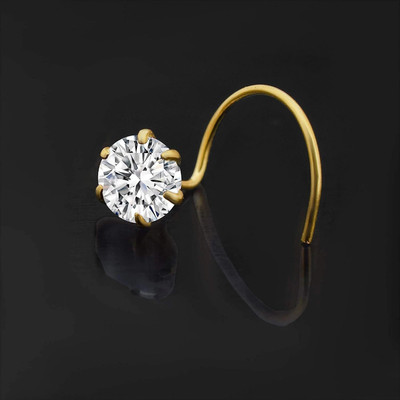 Ceylonmine01 Zircon Gold-plated Plated Brass Nose Stud