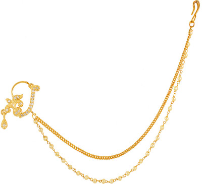 house of common Diamond Gold-plated Plated Alloy Nose Ring