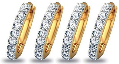 Khushal Gold-plated Plated Alloy, Brass Nose Stud(Pack of 4)