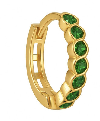 Jat Jewellers Cubic Zirconia Gold-plated Plated Alloy, Crystal Nose Ring