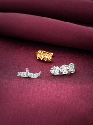 YELLOW CHIMES Brass Nose Stud(Pack of 3)