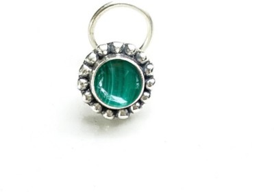 jsaj Malachite 999 Silver Plated Sterling Silver Nose Ring