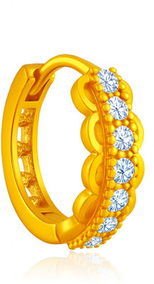 Jat Jewellers Cubic Zirconia Gold-plated Plated Brass Nose Ring