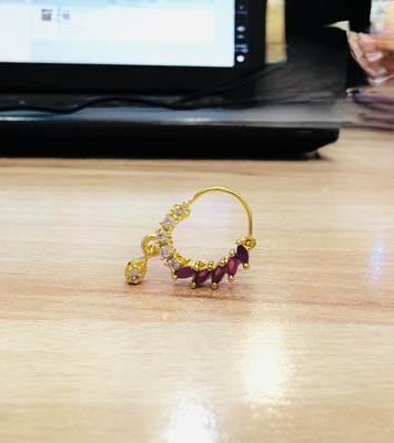 Pkson Zircon Gold-plated Plated Brass Nathiya