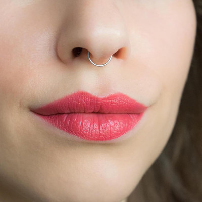 THANU'S CRAFT Crystal Gold-plated Plated Alloy Nose Ring