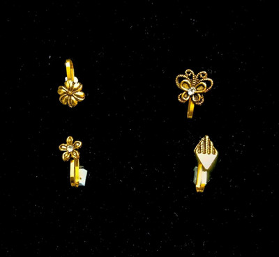 RUDRANI BLING Zircon Metal Nose Stud Set(Pack of 2)