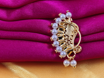 Tarak Traders Diamond Gold-plated Plated Alloy Nose Stud