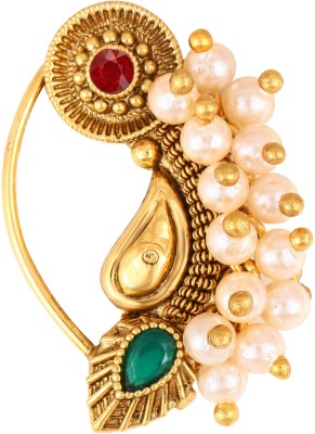 VIGHNAHARTA Pearl Gold-plated Plated Brass Nathiya