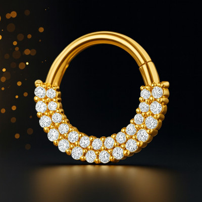 THANU'S CRAFT Crystal Gold-plated Plated Metal Nose Stud