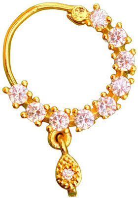 Hiba Jewels Cubic Zirconia Enamel Plated Brass Nose Ring