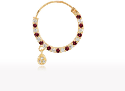 Tarak Traders Diamond Rhodium Plated Alloy Nose Ring