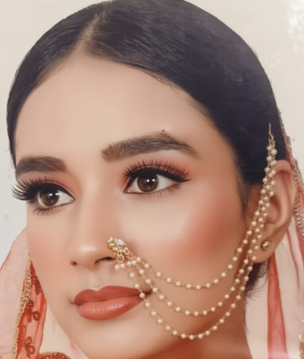 shukla Zircon Gold-plated Plated Brass Nose Ring Set