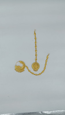 BHIMJI ENTERPRISE Opal Gold-plated Plated Brass Nose Ring Set(Pack of 2)