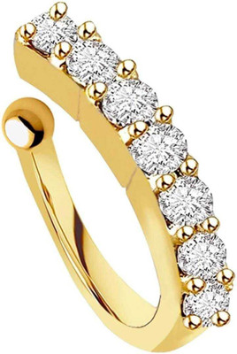 vishalnosepin Cubic Zirconia Gold-plated Plated Brass Nose Ring