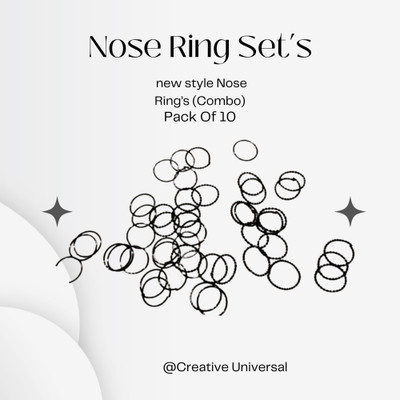 Creative Universal Metal Nose Ring(Pack of 10)