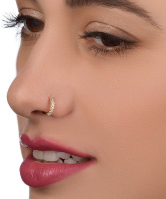 THANU'S CRAFT Crystal Gold-plated Plated Metal Nose Ring