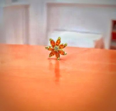 blush bella Swarovski Crystal Gold-plated Plated Brass Nose Stud