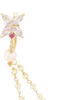 RANIT CREATION Diamond Gold-plated Plated Alloy Nose Ring