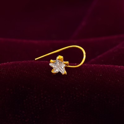 Admier Cubic Zirconia Gold-plated Plated Brass Nose Stud