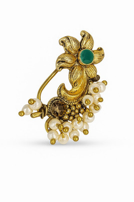 ZOVYA Zircon, Cubic Zirconia Gold-plated Plated Brass Nose Stud