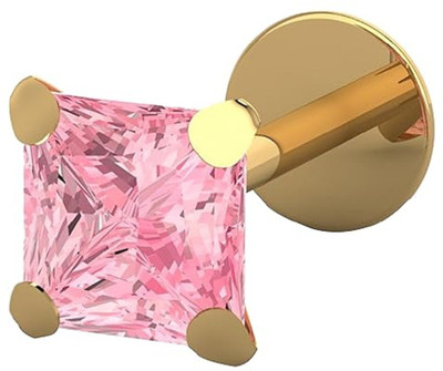 Ceylonmine01 Zircon Gold-plated Plated Stone Nose Stud