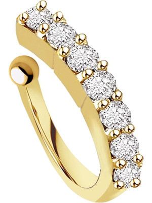 Chandrika Pearls Crystal Gold-plated Plated Brass Nose Ring