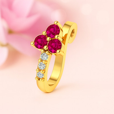 Bawree Crystal Gold-plated Plated Metal Nose Ring