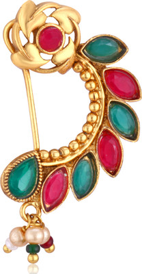 VIVASTRI Cubic Zirconia Gold-plated Plated Alloy Nathiya