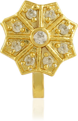 house of common Cubic Zirconia Gold-plated Plated Brass Nose Stud