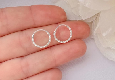 smileplace Silver Nose Ring(Pack of 2)