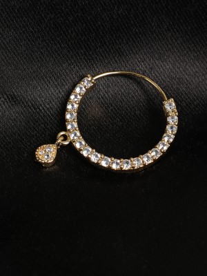 AATMANA Diamond Gold-plated Plated Brass Nose Ring